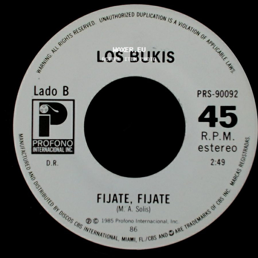 Los Bukis - ¿A Donde Vas? / Fijate, Fijate side B