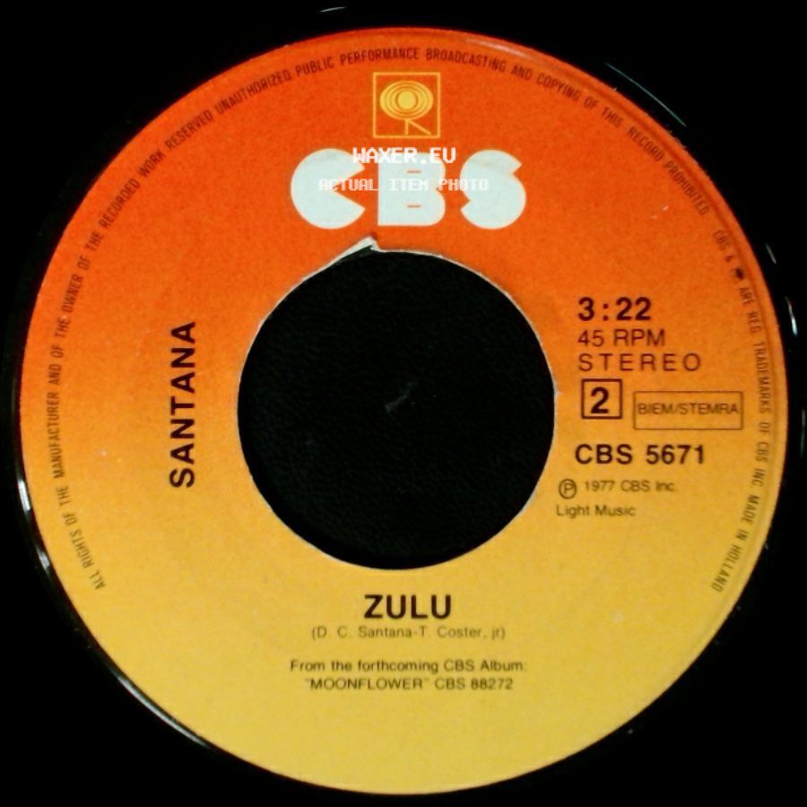 Santana - Zulu / She's Not There side A