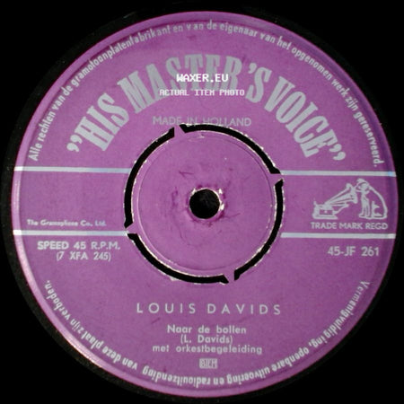 Louis Davids - Naar De Bollen / De Sweepstake side A