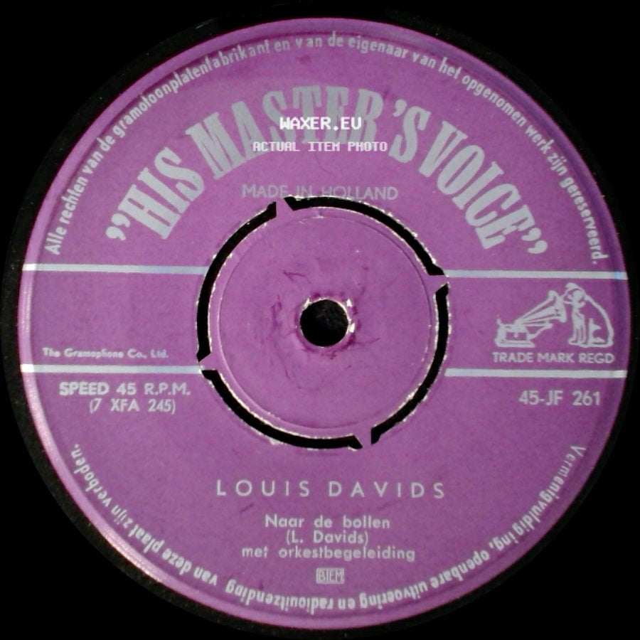 Louis Davids - Naar De Bollen / De Sweepstake side A