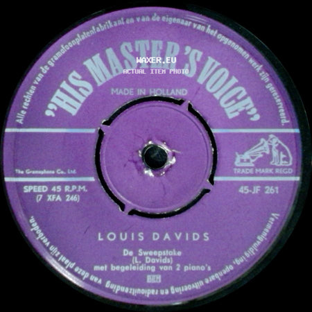 Louis Davids - Naar De Bollen / De Sweepstake side B
