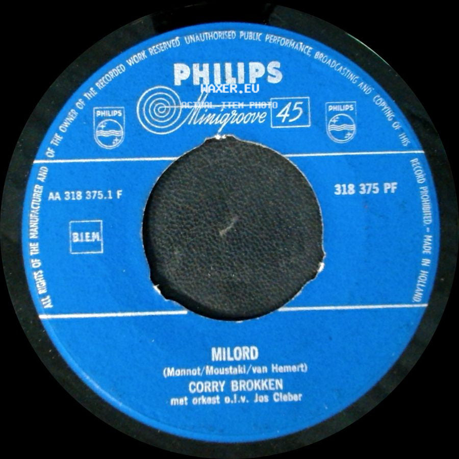 Corry Brokken - Mustapha / Milord side B