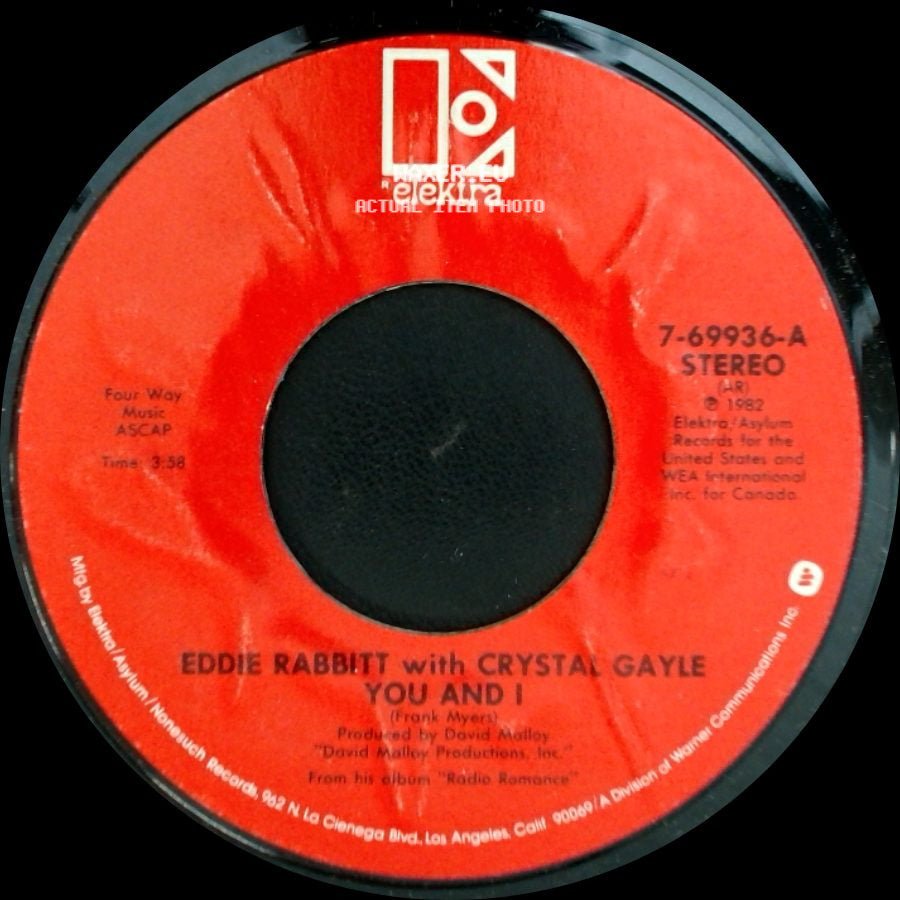 Eddie Rabbitt With Crystal Gayle / Eddie Rabbitt - You And I / All My Life, All My Love side A