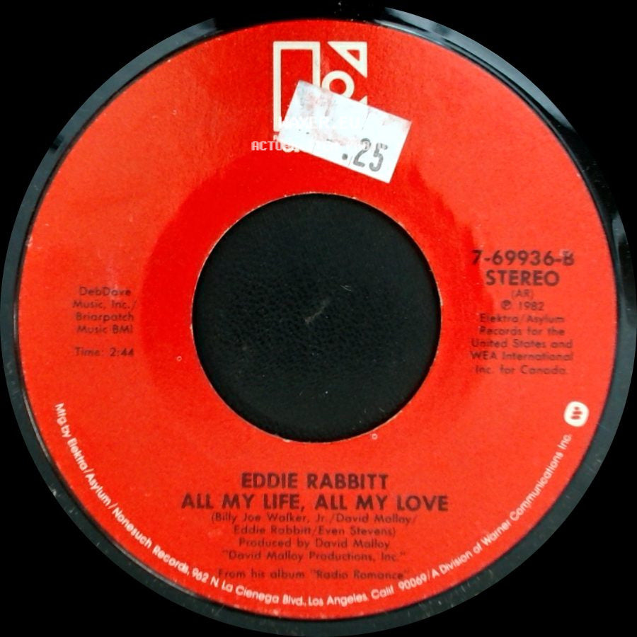 Eddie Rabbitt With Crystal Gayle / Eddie Rabbitt - You And I / All My Life, All My Love side B