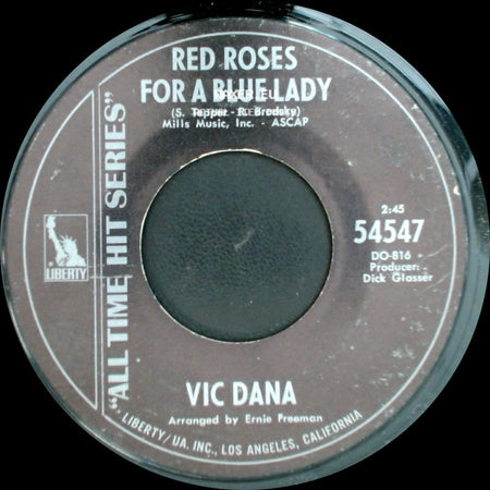 Vic Dana - Shangri-La / Red Roses For A Blue Lady side B