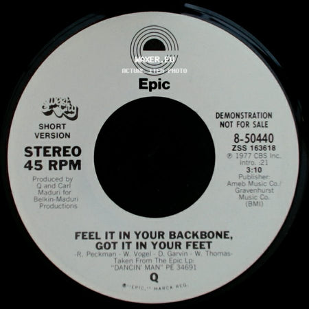 Q - Feel It In Your Backbone, Got It In Your Feet / Feel It In Your Backbone, Got It In Your Feet side A