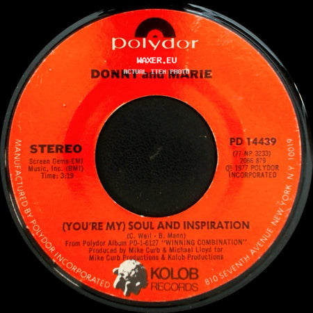 Donny And Marie - (You're My) Soul And Inspiration / Now We're Together side A