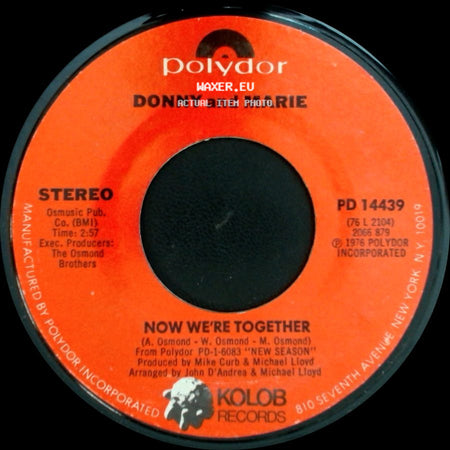 Donny And Marie - (You're My) Soul And Inspiration / Now We're Together side B