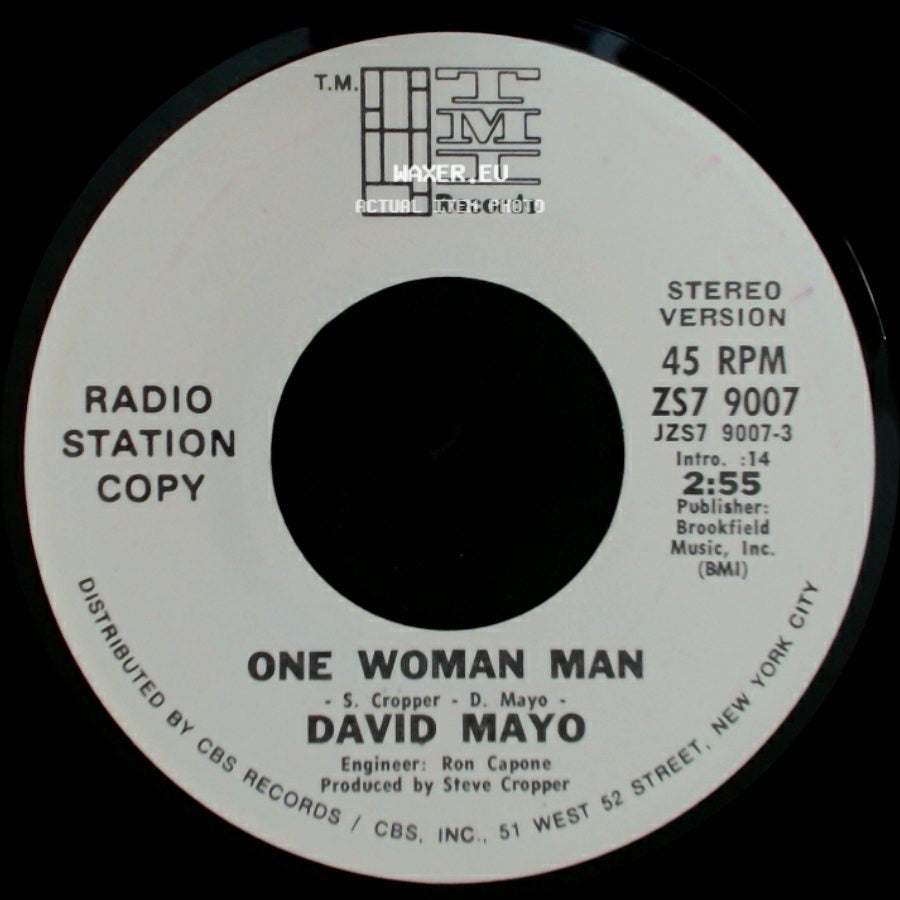 David Mayo - One Woman Man / One Woman Man side B