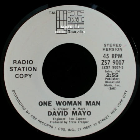 David Mayo - One Woman Man / One Woman Man side B