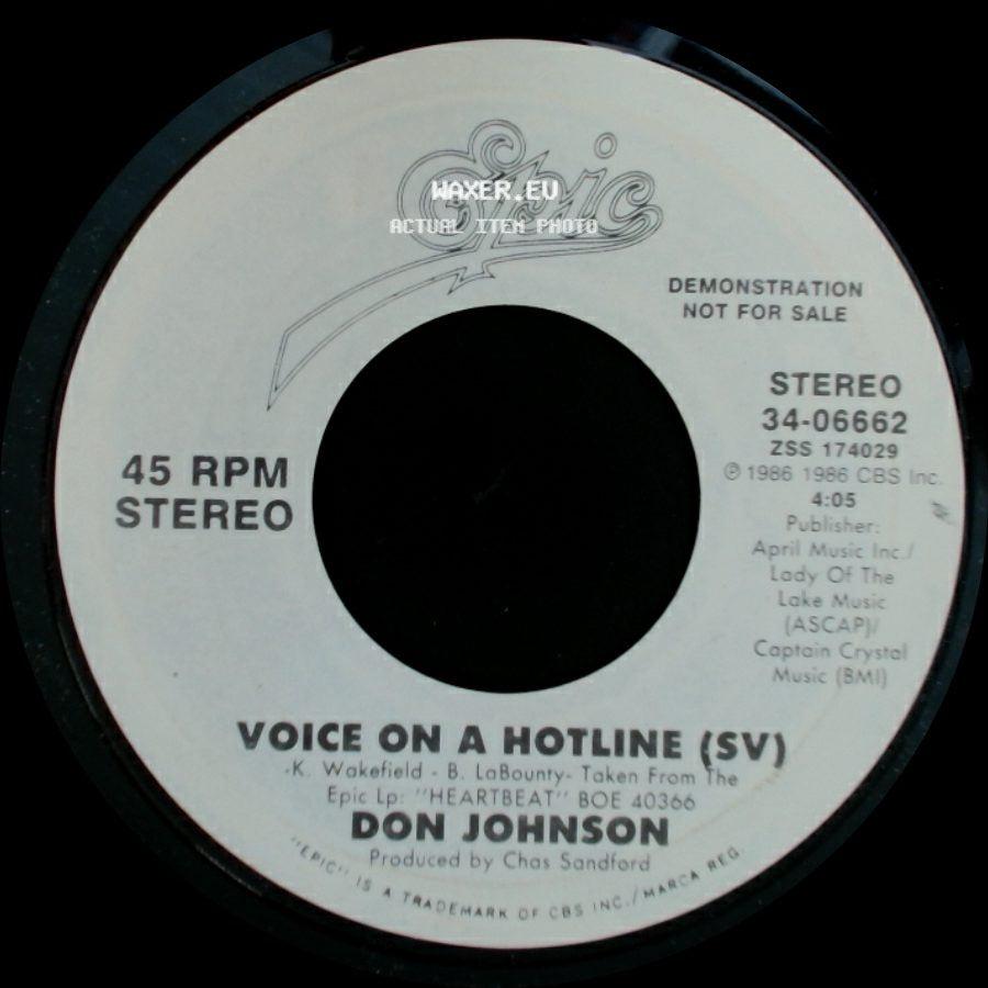 Don Johnson - Voice On A Hotline (Sv) / Voice On A Hotline (Lv) side A