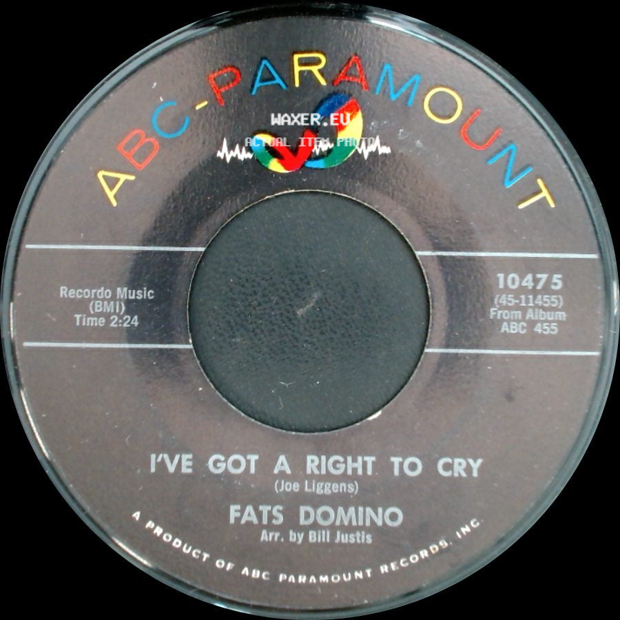 Fats Domino - I've Got A Right To Cry / When I'm Walking (Let Me Walk) side A