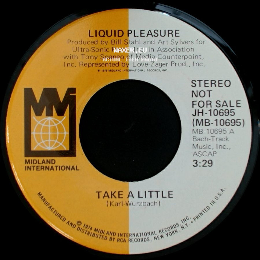 Liquid Pleasure - Take A Little / Take A Little side B