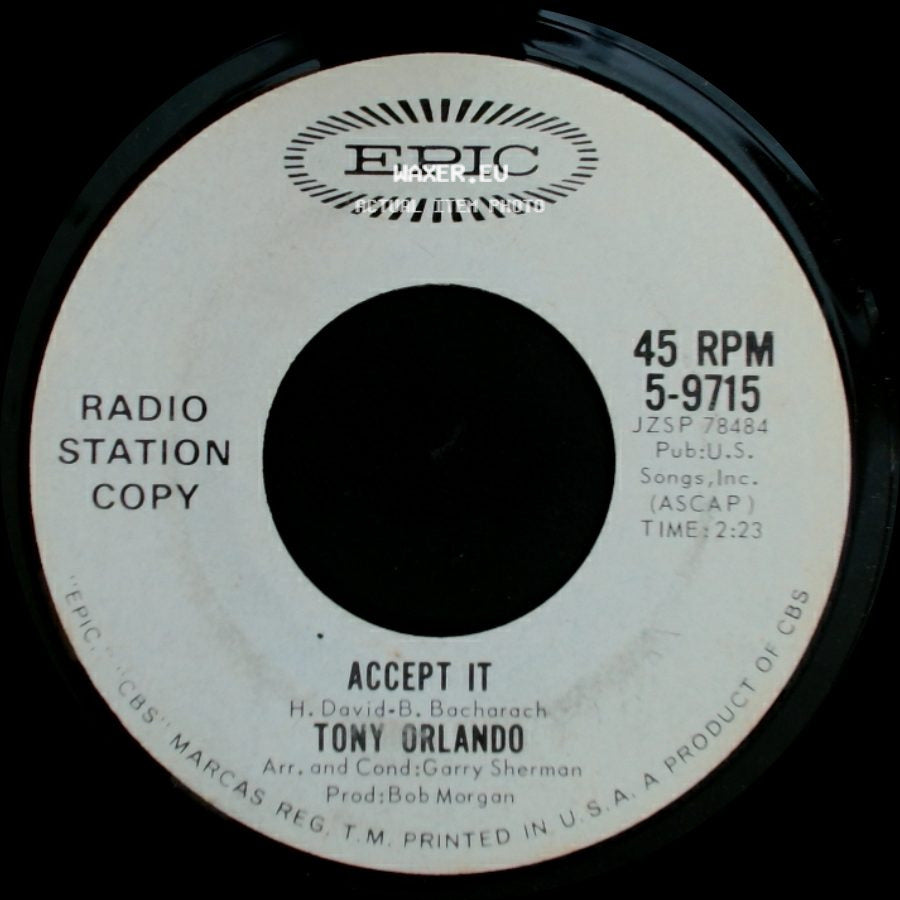 Tony Orlando - Accept It / To Wait For Love side A