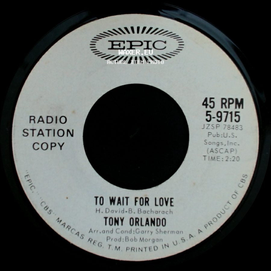 Tony Orlando - Accept It / To Wait For Love side B