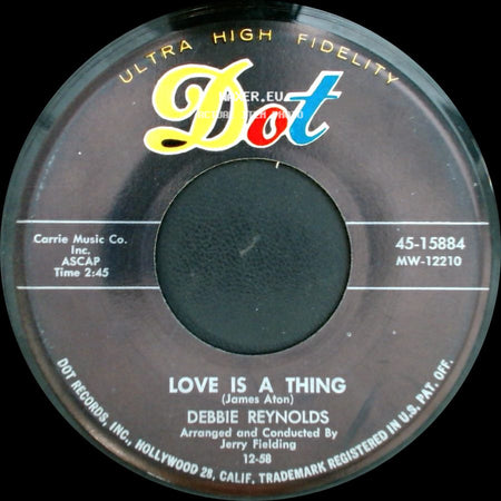 Debbie Reynolds - The Aba Daba Honeymoon / Love Is A Thing side B
