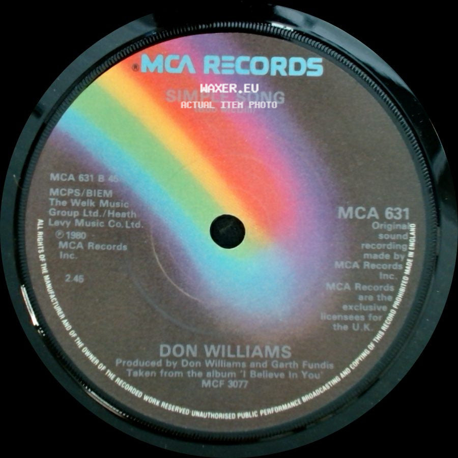 Don Williams - I Believe In You / Simple Song side B