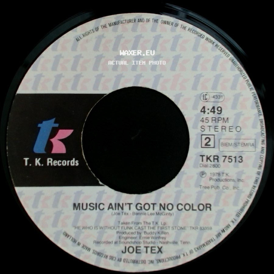 Joe Tex - Loose Caboose / Music Ain't Got No Color side B