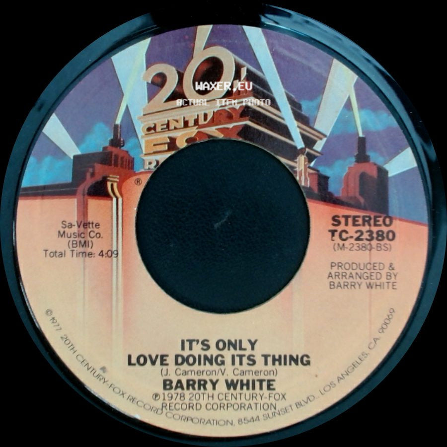 Barry White - Your Sweetness Is My Weakness / It's Only Love Doing Its Thing side B