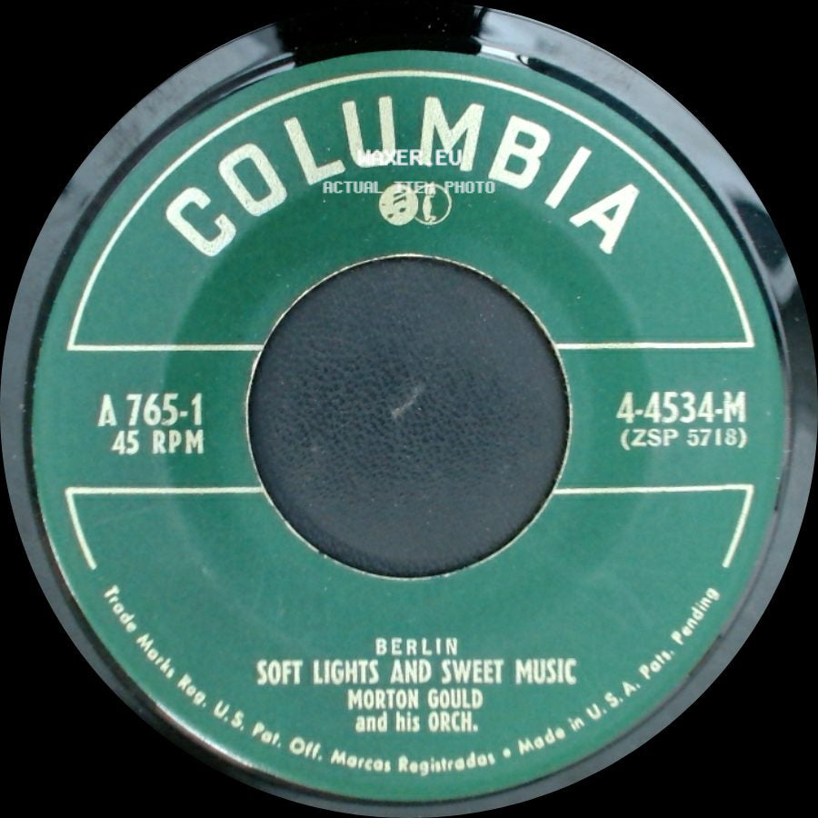 Morton Gould And His Orch. - Berlin Soft Lights And Sweet Music / Let's Put Out The Lights (And Go To Sleep) side A