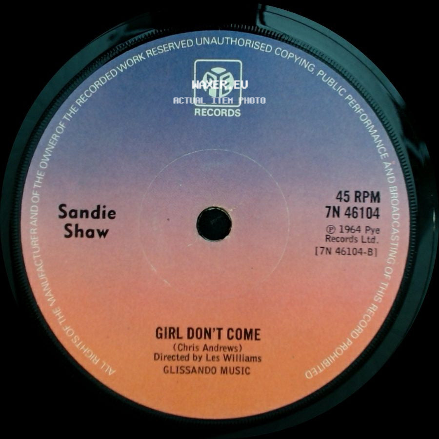 Sandie Shaw - Puppet On A String / Girl Don't Come side B