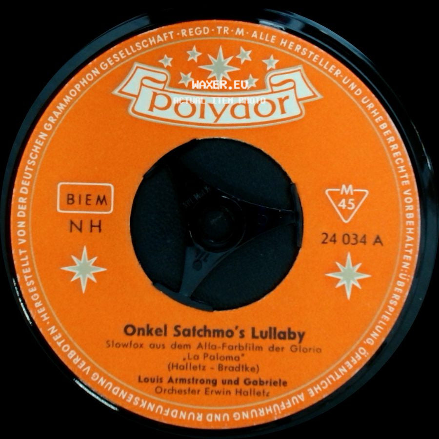 Louis Armstrong Und Gabriele / Gabriele Und Die Montecarlos - Onkel Satchmo's Lullaby / Glocken Der Nacht side A