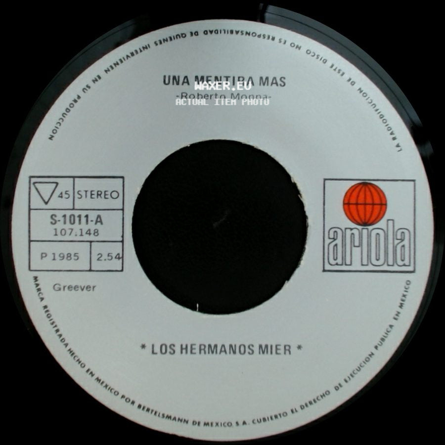 Los Hermanos Mier - Poquito A Poquito / Una Mentira Mas side B