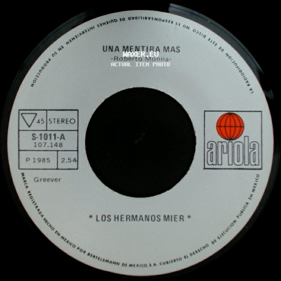 Los Hermanos Mier - Poquito A Poquito / Una Mentira Mas side B