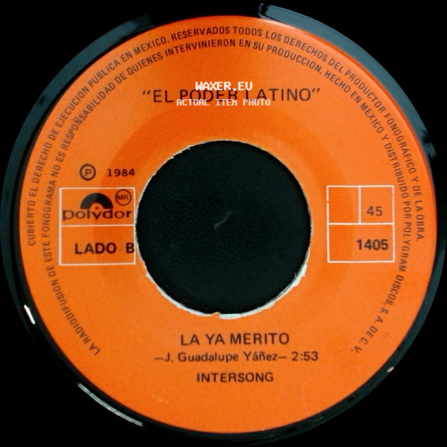 El Poder Latino - Tienes Que Volver / La Ya Merito side B