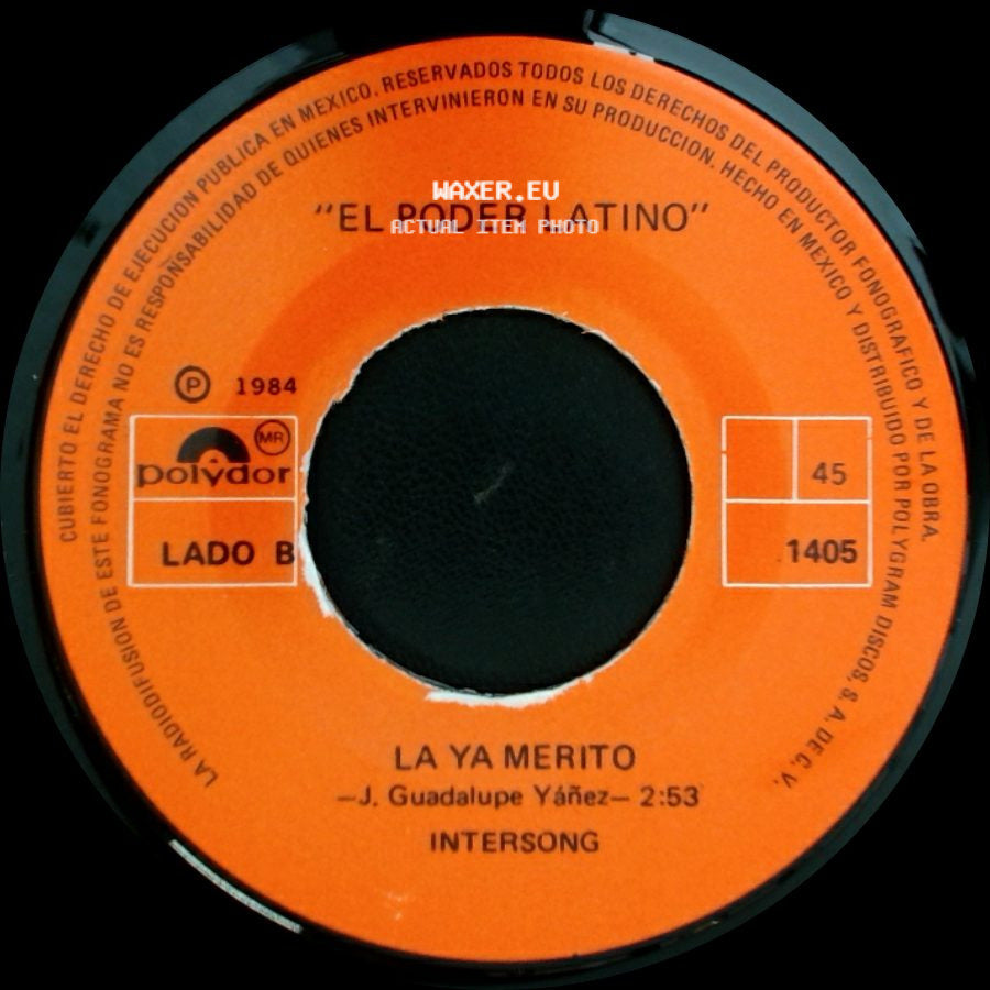 El Poder Latino - Tienes Que Volver / La Ya Merito side B