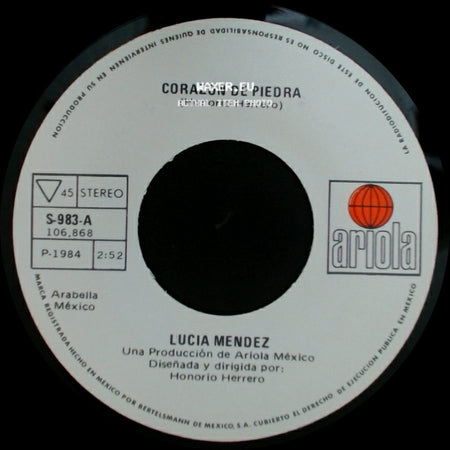 Lucia Mendez - La Luna De Cancun / Corazon De Piedra side B