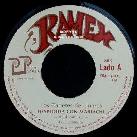 Los Cadetes De Linares - Despedida Con Mariachi / El Crimen De Chihuahua side A
