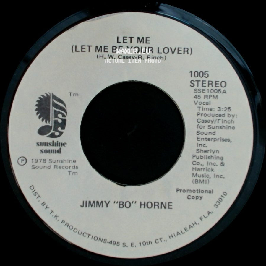 Jimmy "Bo" Horne - Let Me (Let Me Be Your Lover) / Let Me (Let Me Be Your Lover) side B
