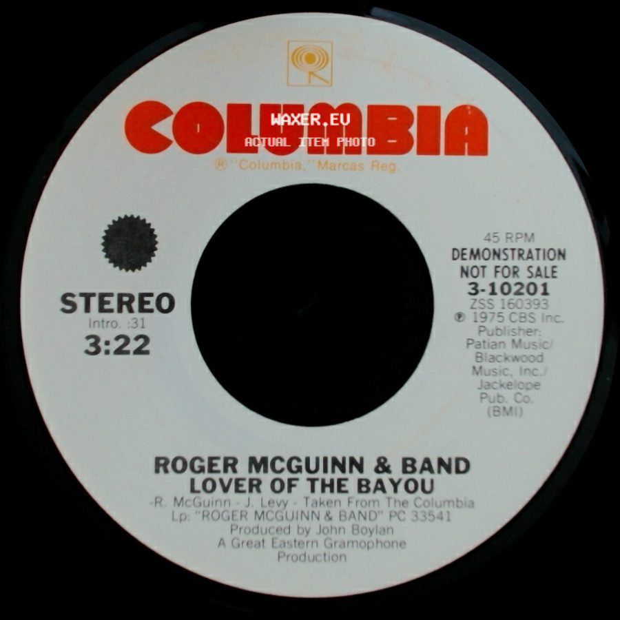 Roger Mcguinn & Band - Lover Of The Bayou / Lover Of The Bayou side B
