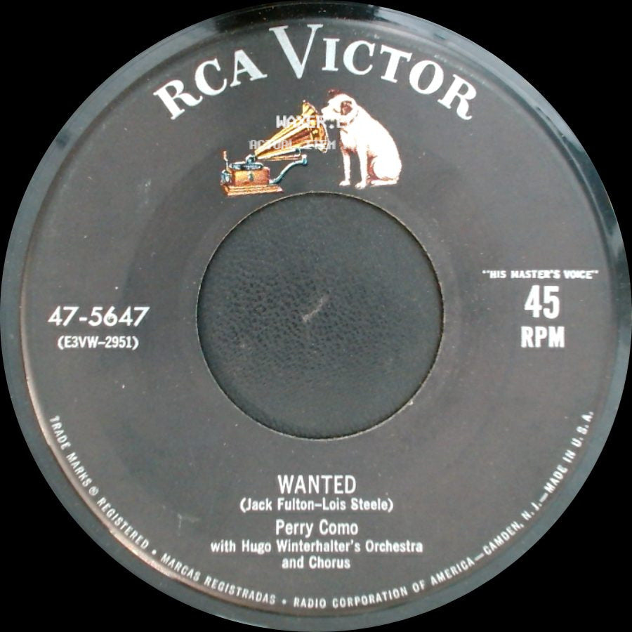 Perry Como - Wanted / Look Out The Window (And See How I'm Standing In The Rain) side A