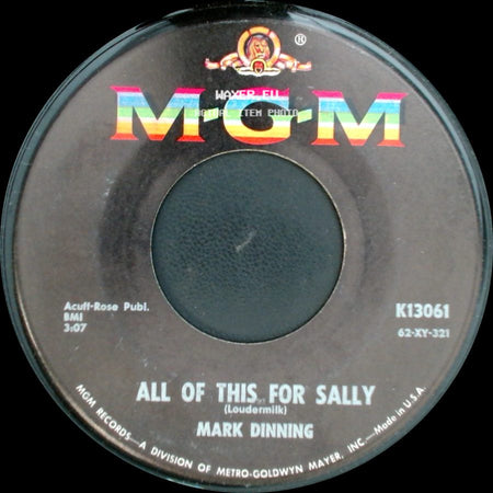 Mark Dinning - The Pickup / All Of This For Sally side B
