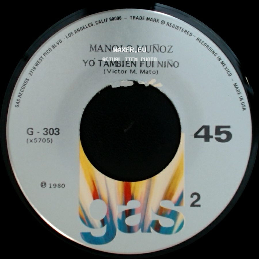 Manolo Muñoz - Te Doy La Razon Mi Vida / Yo Tambien Fui Niño side B
