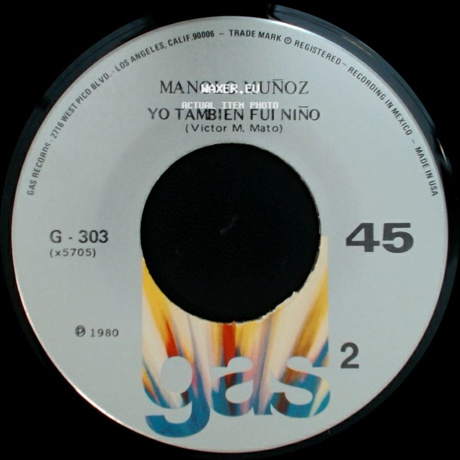 Manolo Muñoz - Te Doy La Razon Mi Vida / Yo Tambien Fui Niño side B
