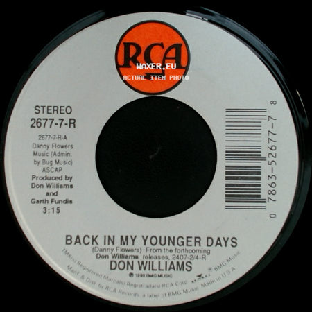 Don Williams - Diamonds To Dust / Back In My Younger Days side B