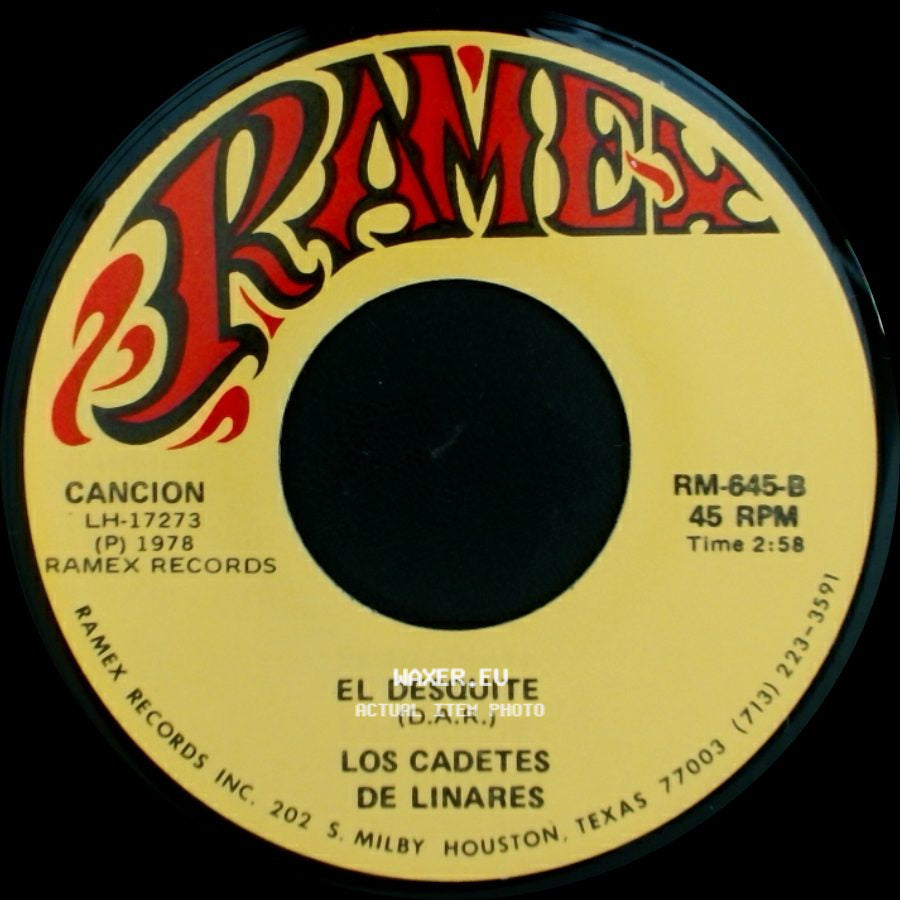 Los Cadetes De Linares - El Desquite / El Hijo Del Palenque side A
