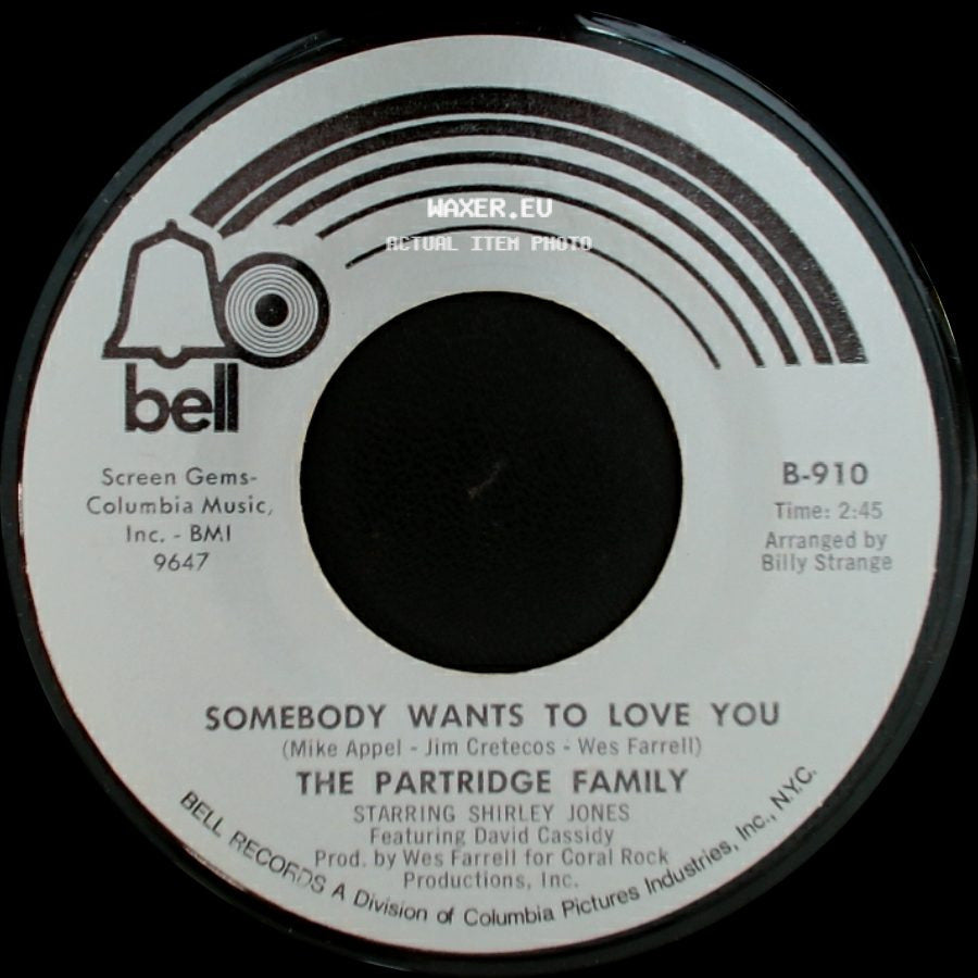 The Partridge Family - I Think I Love You / Somebody Wants To Love You side B
