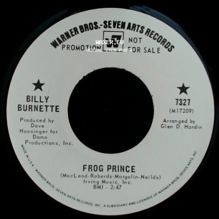 Billy Burnette - One Extreme To The Other / Frog Prince side B