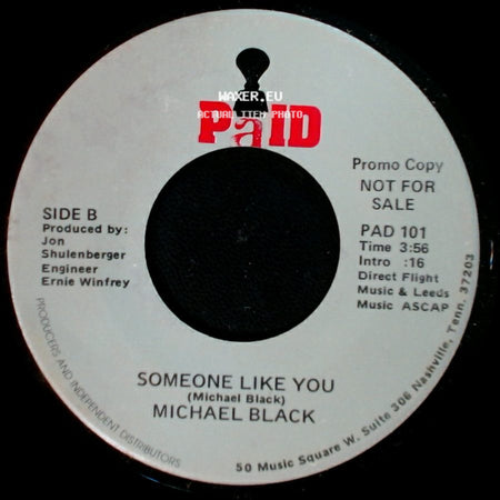 Michael Black - Girl You Don't Know Me / Someone Like You side B