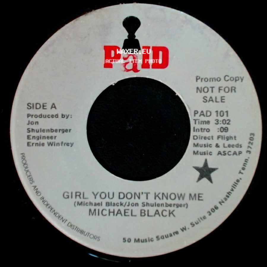 Michael Black - Girl You Don't Know Me / Someone Like You side A