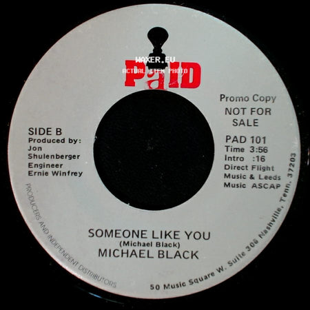Michael Black - Girl You Don't Know Me / Someone Like You side B