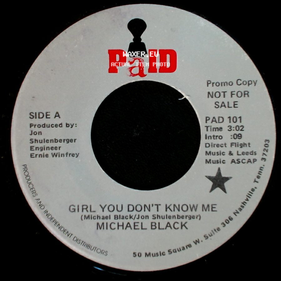 Michael Black - Girl You Don't Know Me / Someone Like You side A