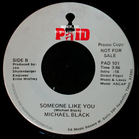 Michael Black - Girl You Don't Know Me / Someone Like You side B