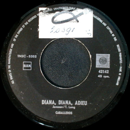 Caballeros - Diana, Diana, Adieu / So Spielt Unsere Band side A
