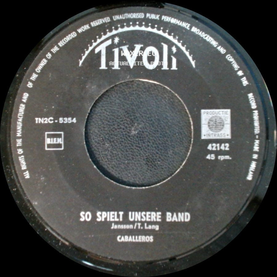 Caballeros - Diana, Diana, Adieu / So Spielt Unsere Band side B