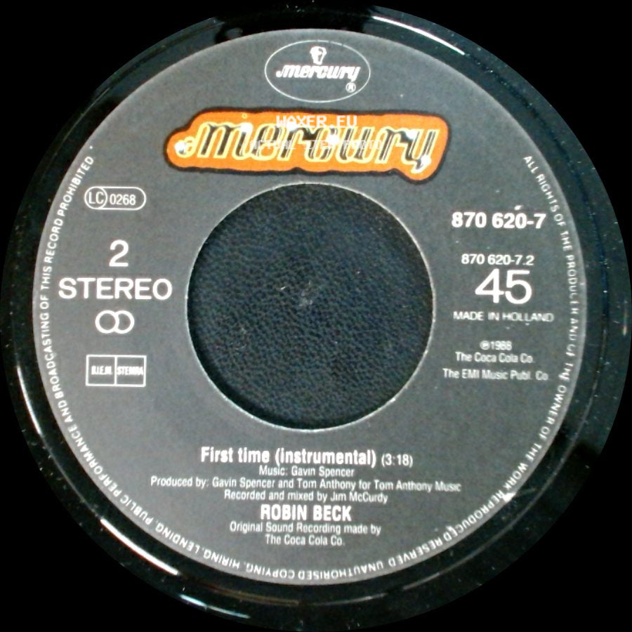 Robin Beck - First Time / First Time (Instrumental) side B